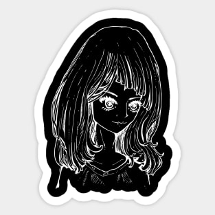 Portrait line art Sticker